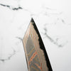 Hatsukokoro Irodori Blue 2 Rainbow Damascus Kiritsuke Gyuto 240mm - Dark Maple
