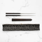 Hatsukokoro Ebony Moribashi Plating Chopsticks - 180mm