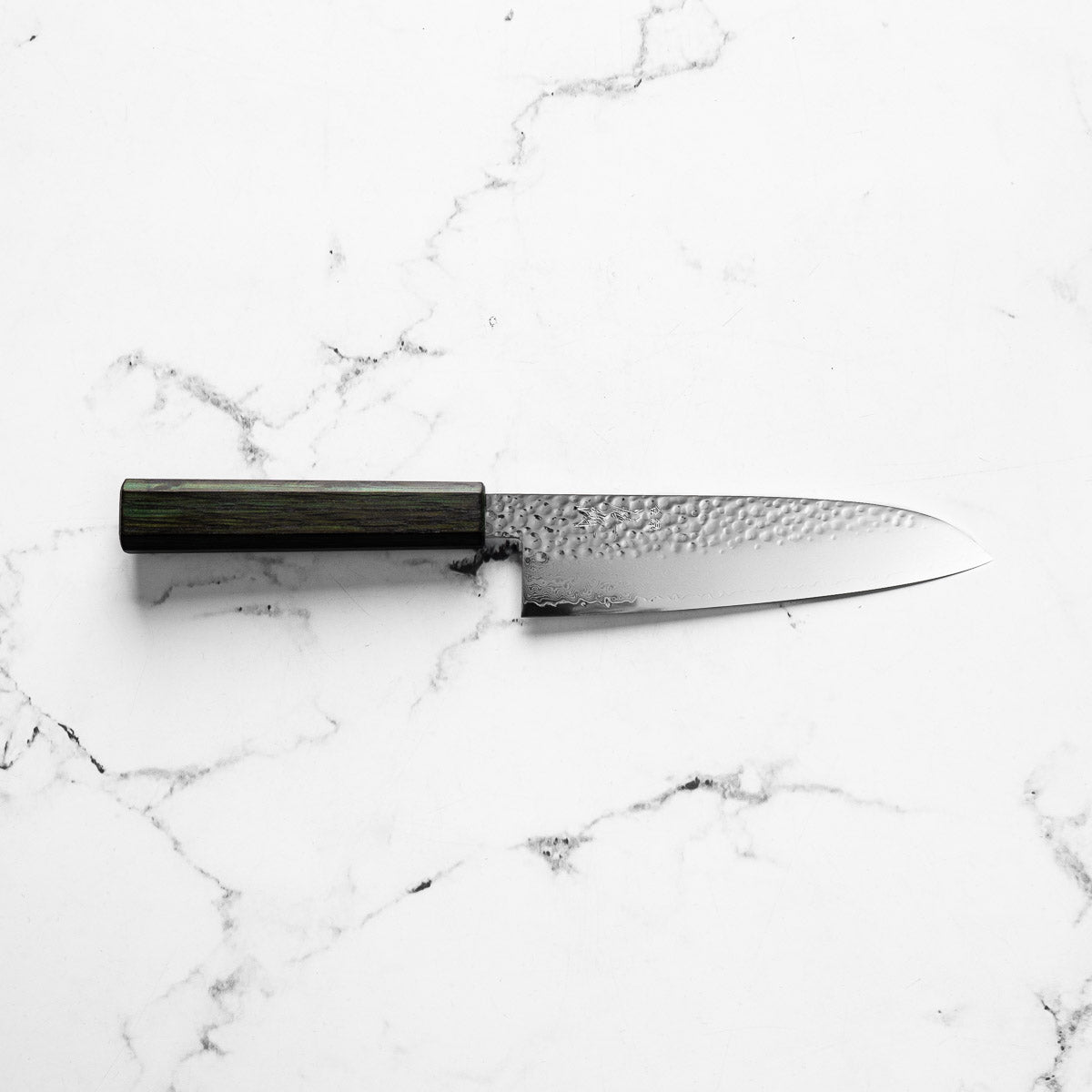 Touroku Sakai Kagayaki VG10 Damascus Tsuchime Santoku 170mm