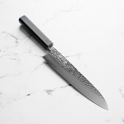 Touroku Sakai Kagayaki VG10 Damascus Tsuchime Gyuto 210mm