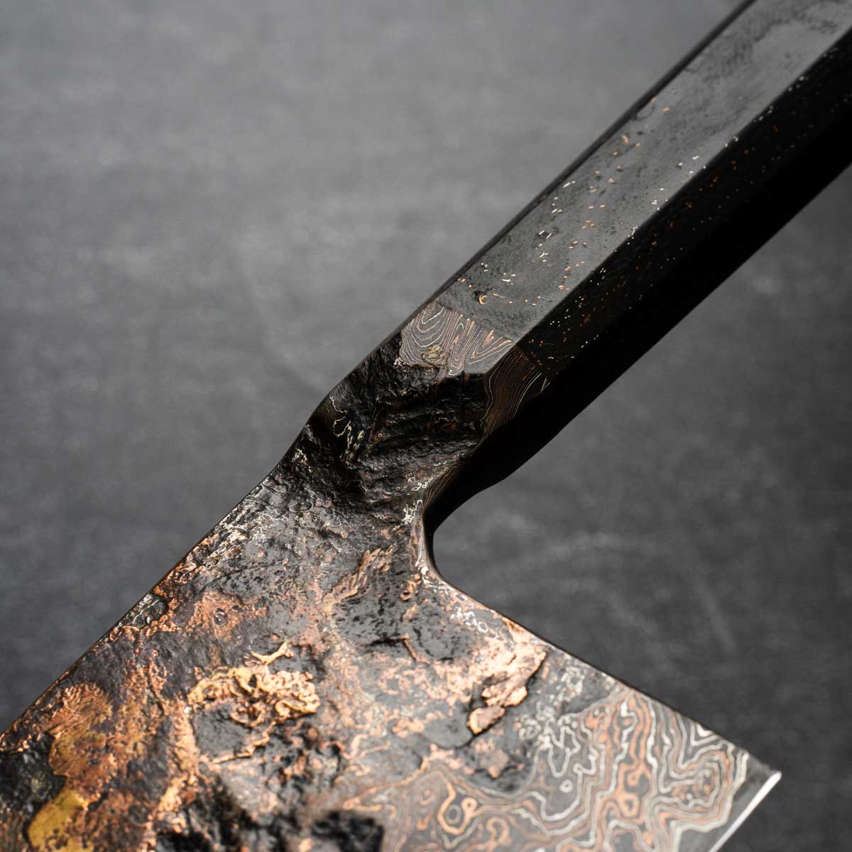 Leszek Sikon 100 Layer Copper Damascus Nakiri 185mm