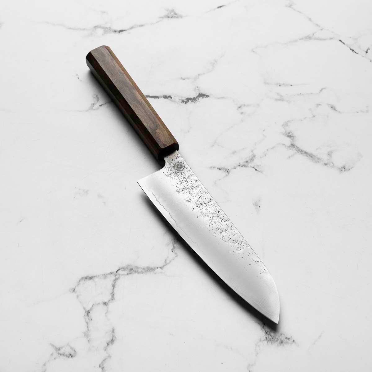 Hajimaru Ginsan Tsuchime Santoku 170mm - Bubinga