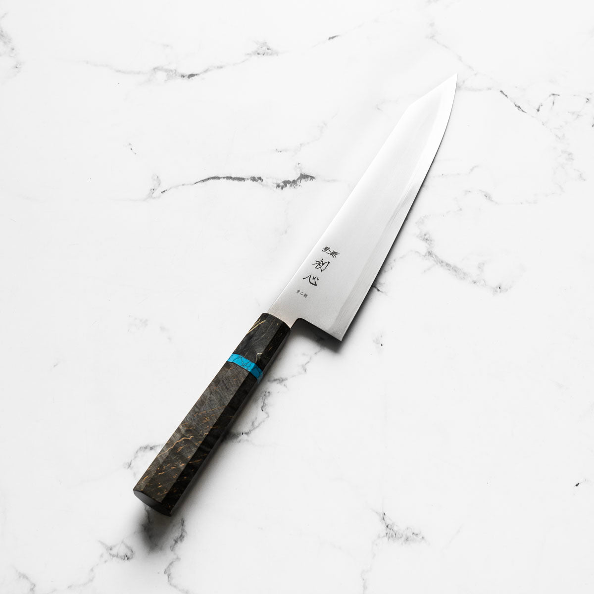 Hatsukokoro Kaijin Blue 2 Stainless Clad Kiritsuke Gyuto 210mm - Maple Turquoise