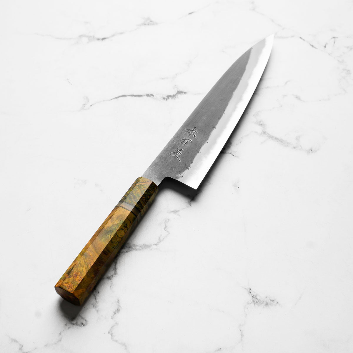 Mutsumi Hinoura Ajikataya White 2 Gyuto 210mm - Resin (Green)