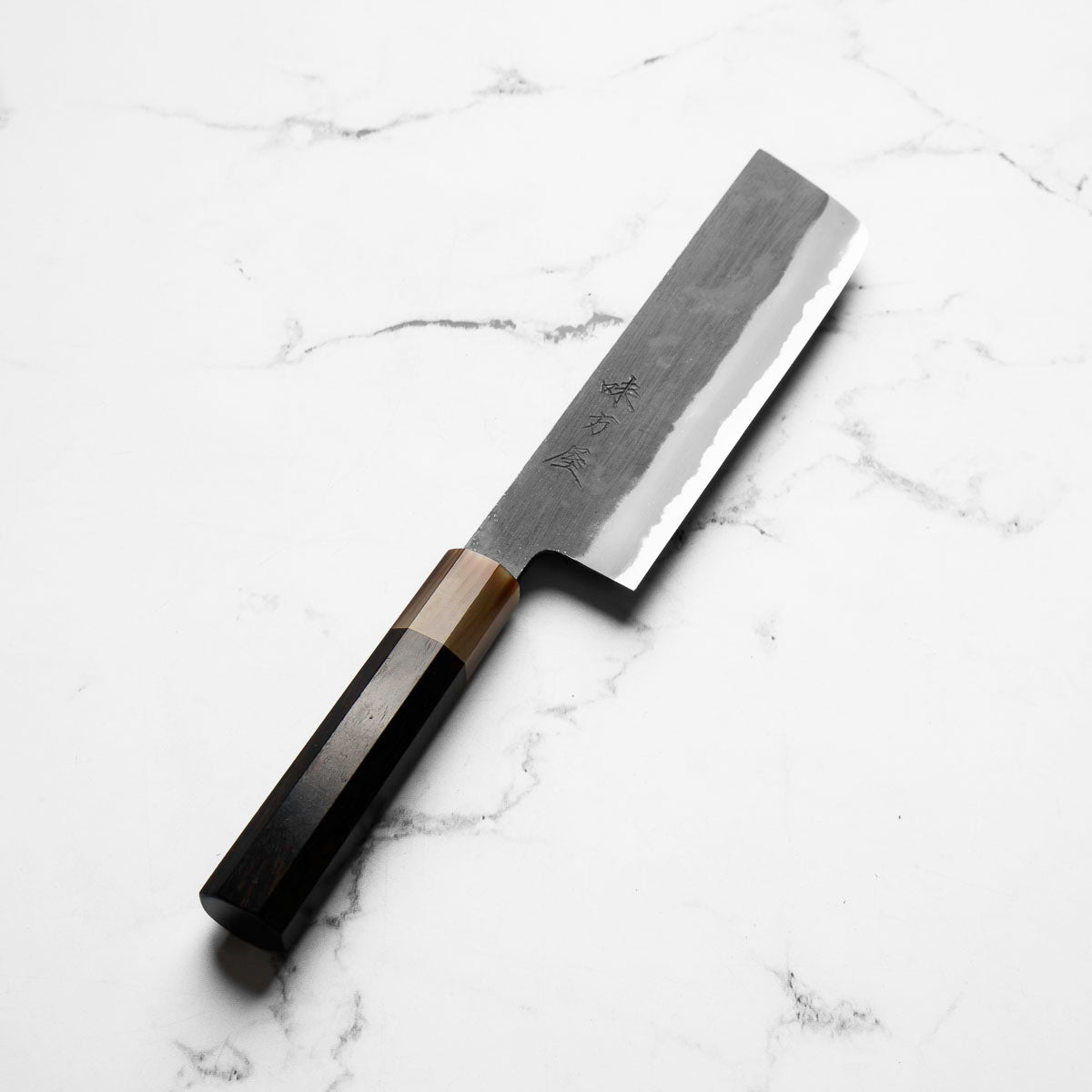 Mutsumi Hinoura Ajikataya White 2 Nakiri 165mm - Ebony / White Horn