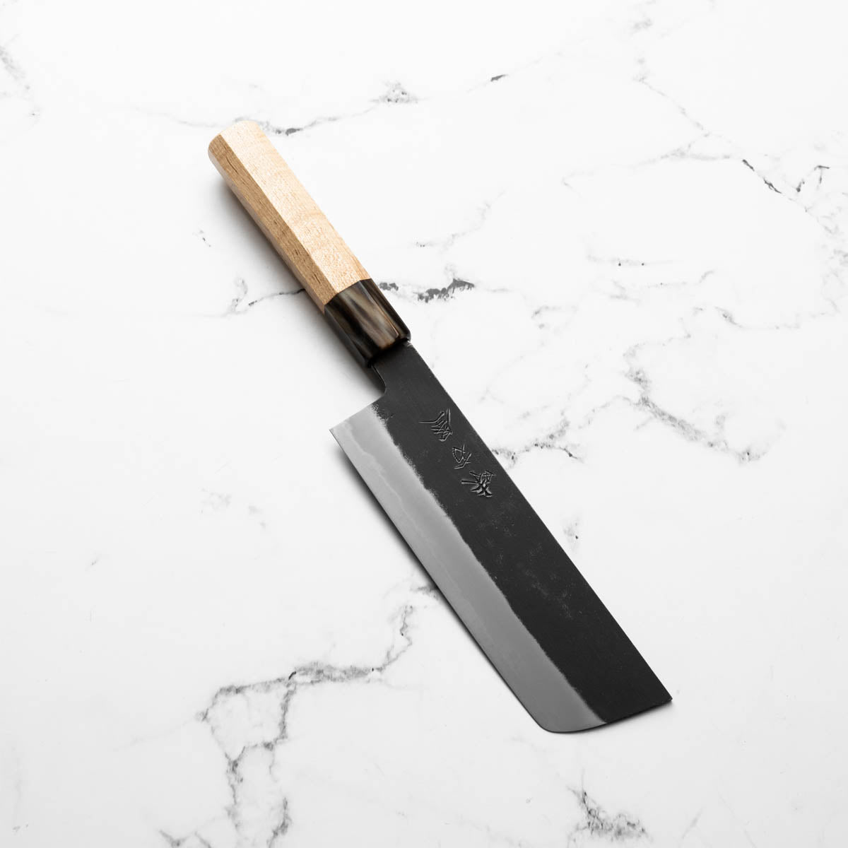 Mutsumi Hinoura Ajikataya White 2 Nakiri 165mm - Lauraceae & Black Horn