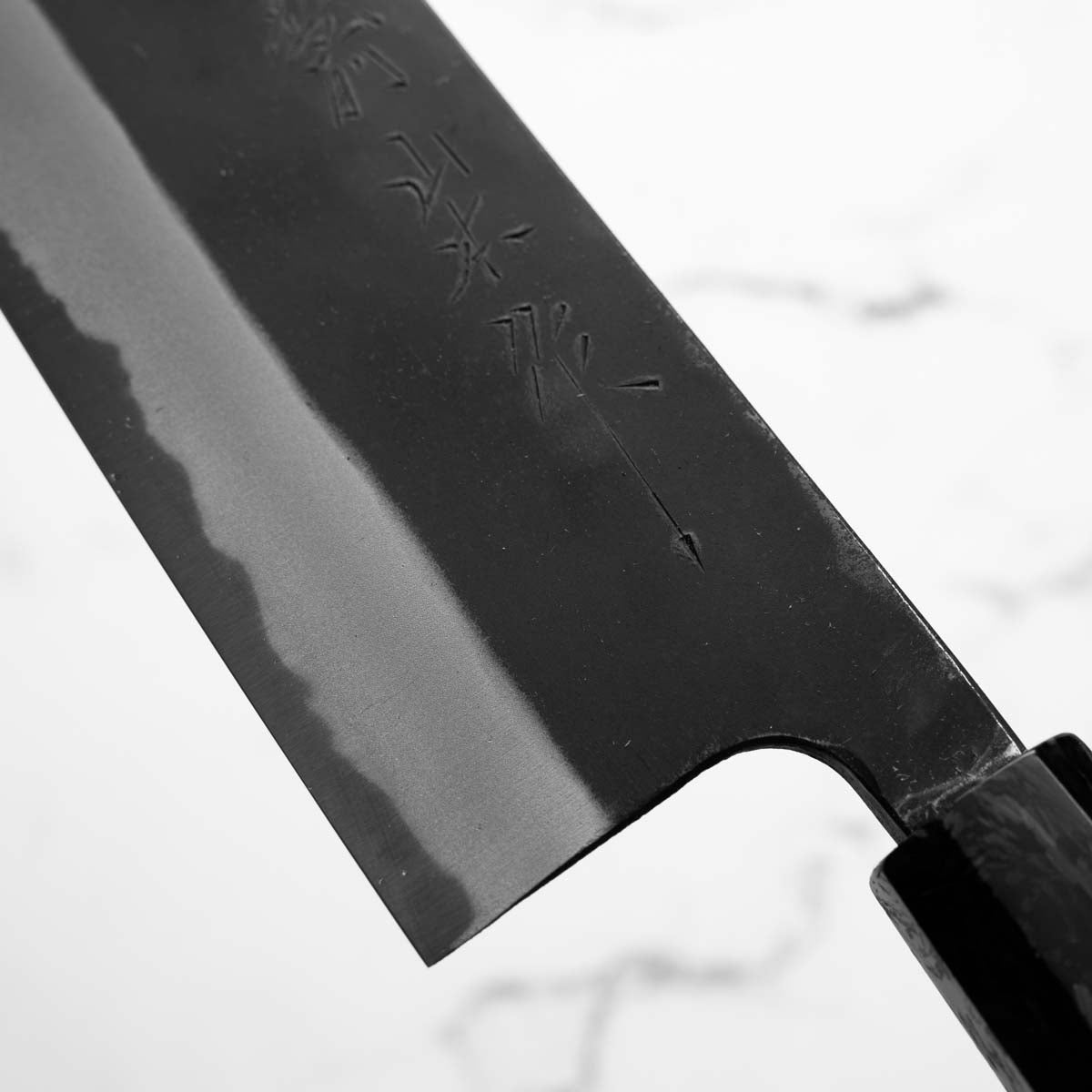 Nao Yamamoto Blue 2 Kurouchi Nakiri - Dark Carbon Fibre
