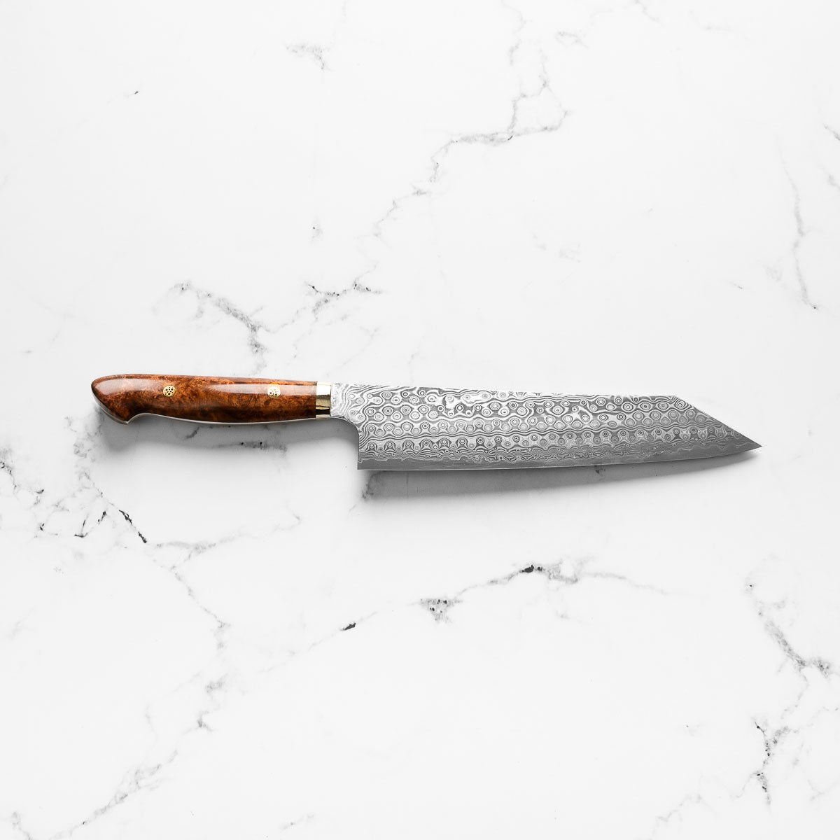 Nigara Hamono "Anmon" SG2 Damascus Kiritsuke Gyuto 240mm - Western Karin Handle