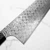 Nigara Hamono "Anmon" SG2 Damascus Bunka 180mm - Dark Carbon Fibre