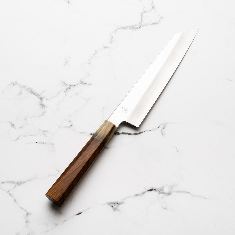 Sakai Kikumori "Choyo" Blue 1 Kiritsuke Gyuto 210mm - Quince