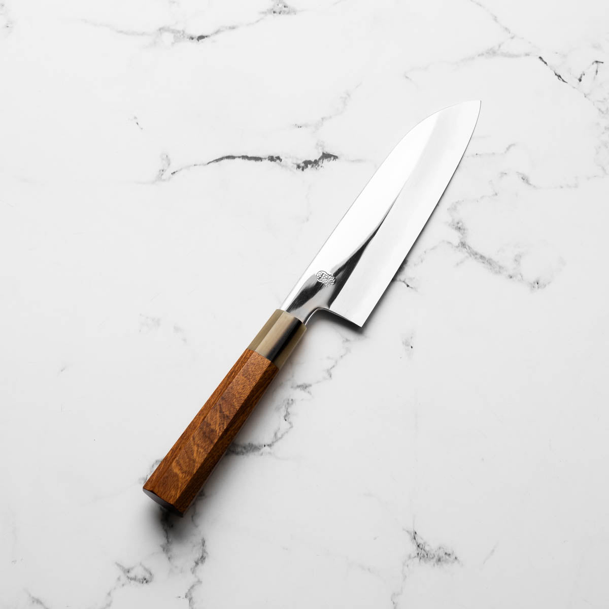 Sakai Kikumori "Choyo" Blue 1 Santoku 180mm - Quince