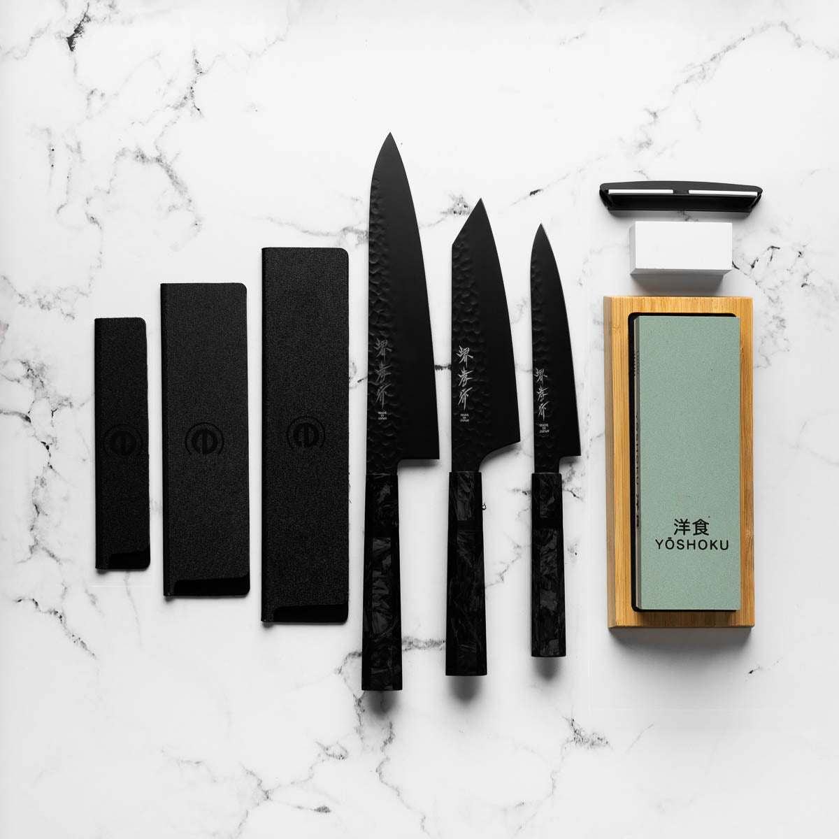 Sakai Takayuki Kurokage Dark Carbon Fibre 3 Knife Set