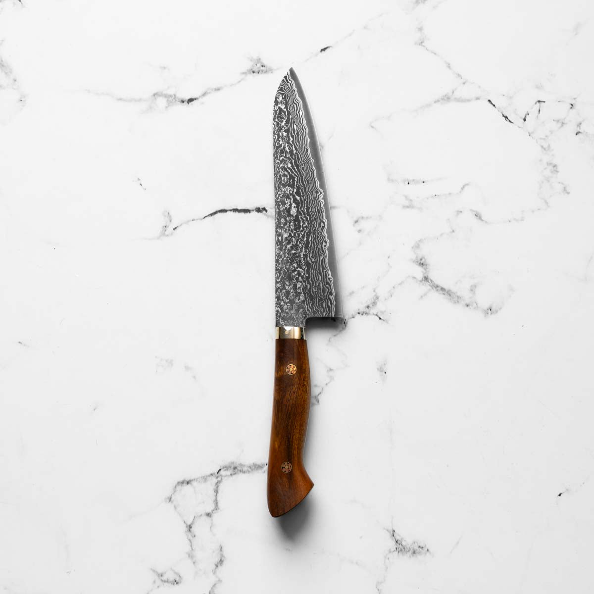 Shigeki Tanaka R2 Damascus Gyuto 180mm - Western Ironwood