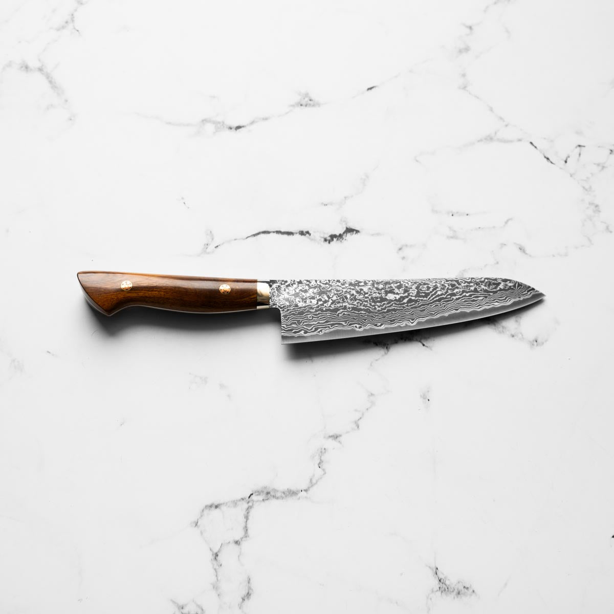 Shigeki Tanaka R2 Damascus Gyuto 180mm - Western Ironwood