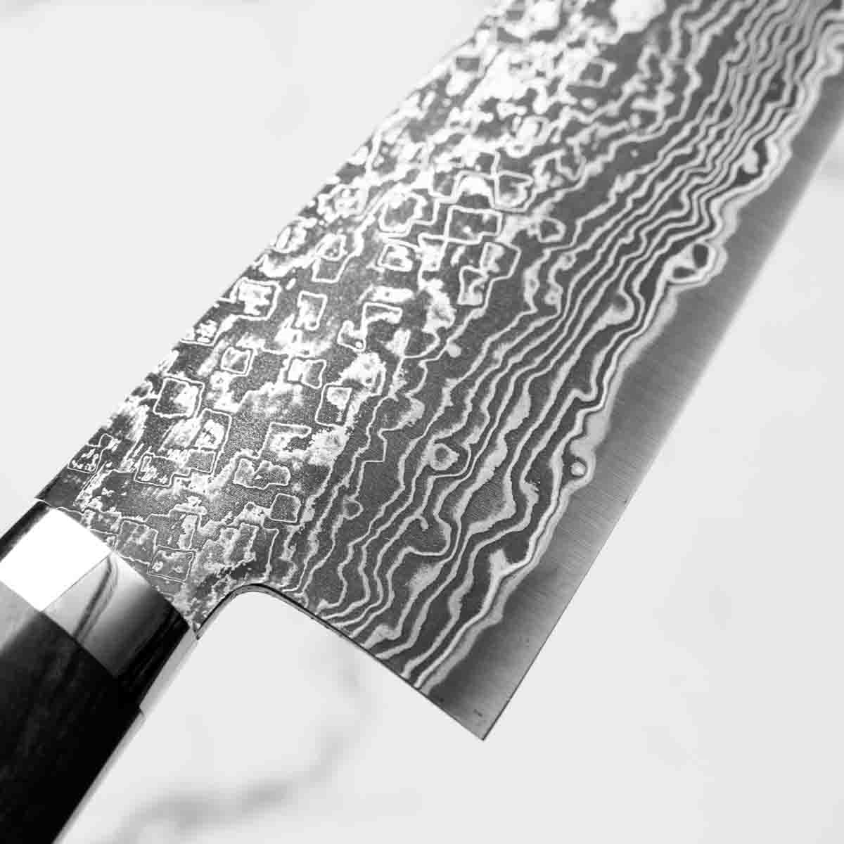 Shigeki Tanaka R2 Damascus Gyuto 180mm - Western Ironwood