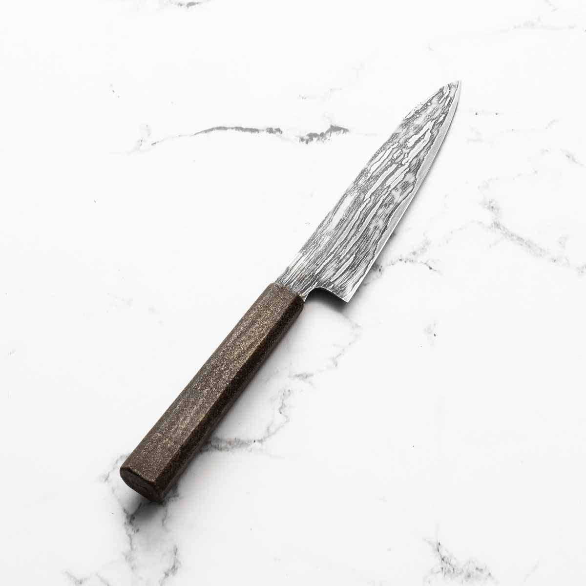 Tadafusa Blue 2 Hon-Sanmai Experimental Damascus Damascus Petty 150mm