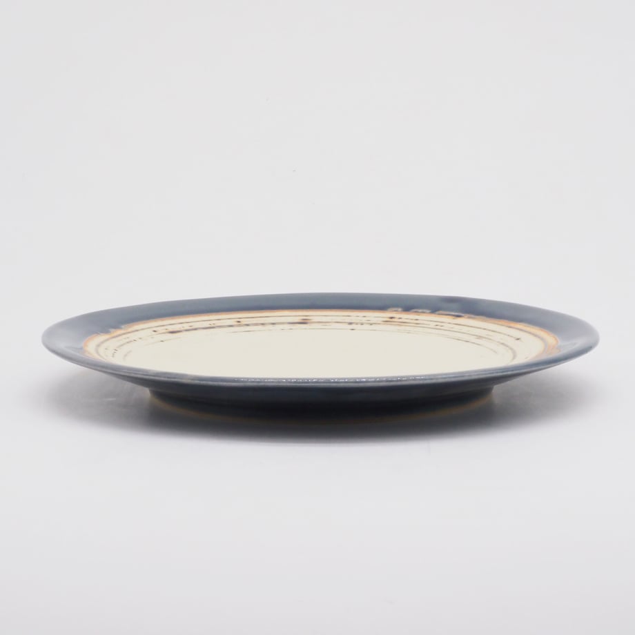 Bread & Rice Glossy Glaze Large Plate - Indigo