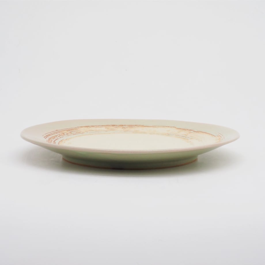 Bread & Rice Glossy Glaze Large Plate - Clear