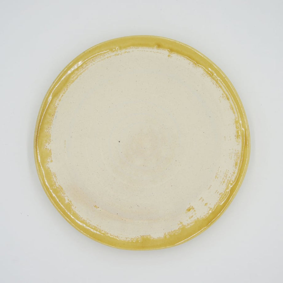 Bread & Rice Glossy Glaze Large Plate - Mont Blanc Mustard