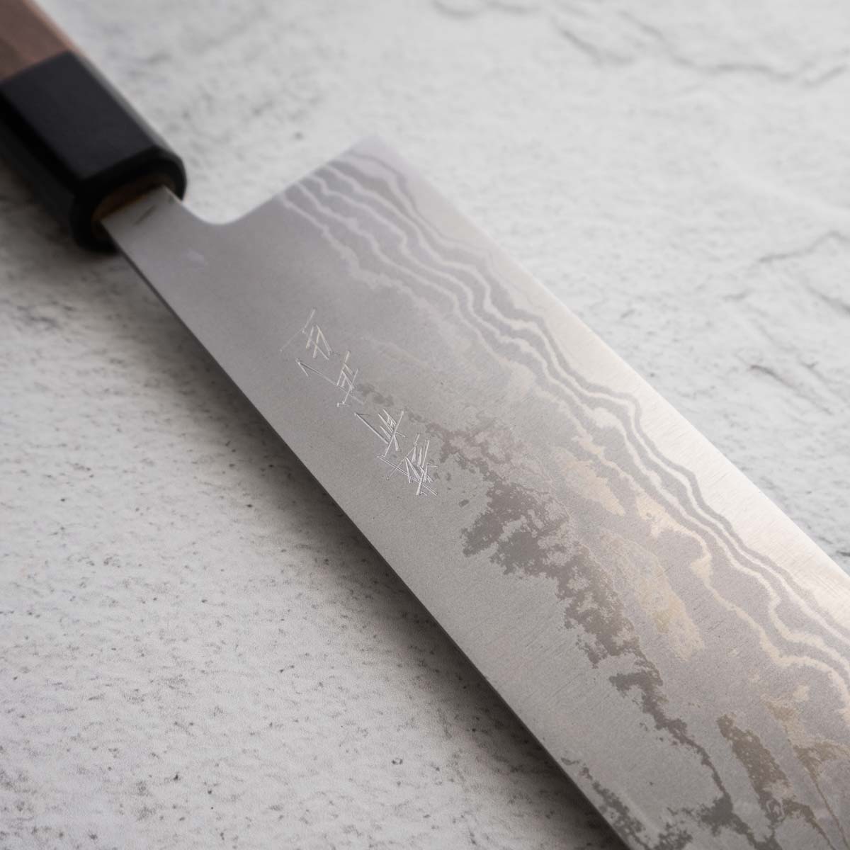 Shiro Kamo White 2 Damascus Nakiri 165mm