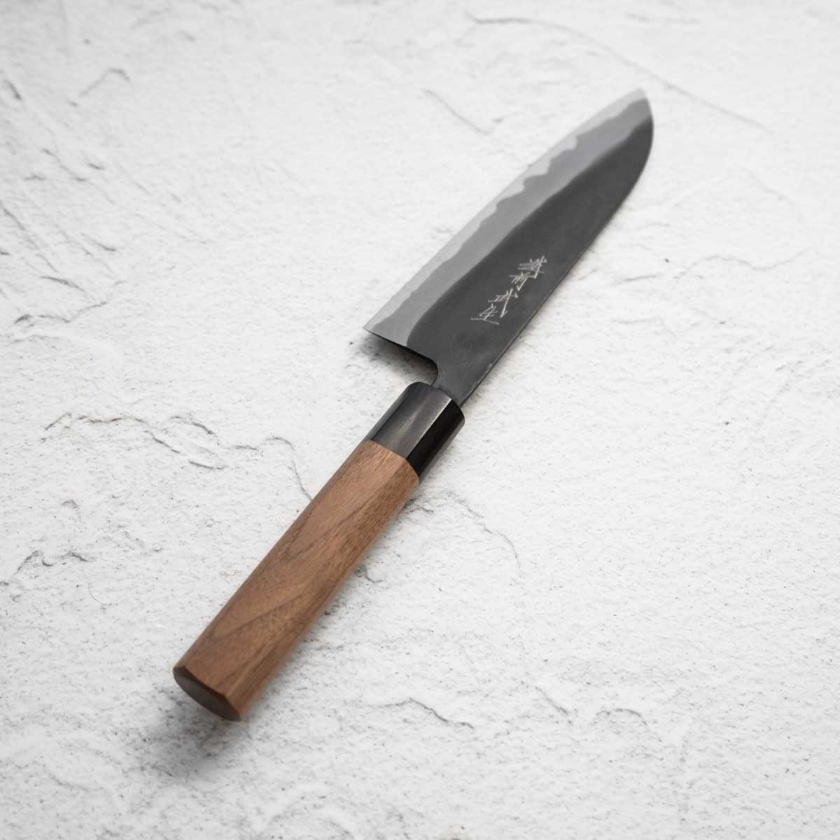 Shiro Kamo Blue 2 Kurouchi Santoku 165mm