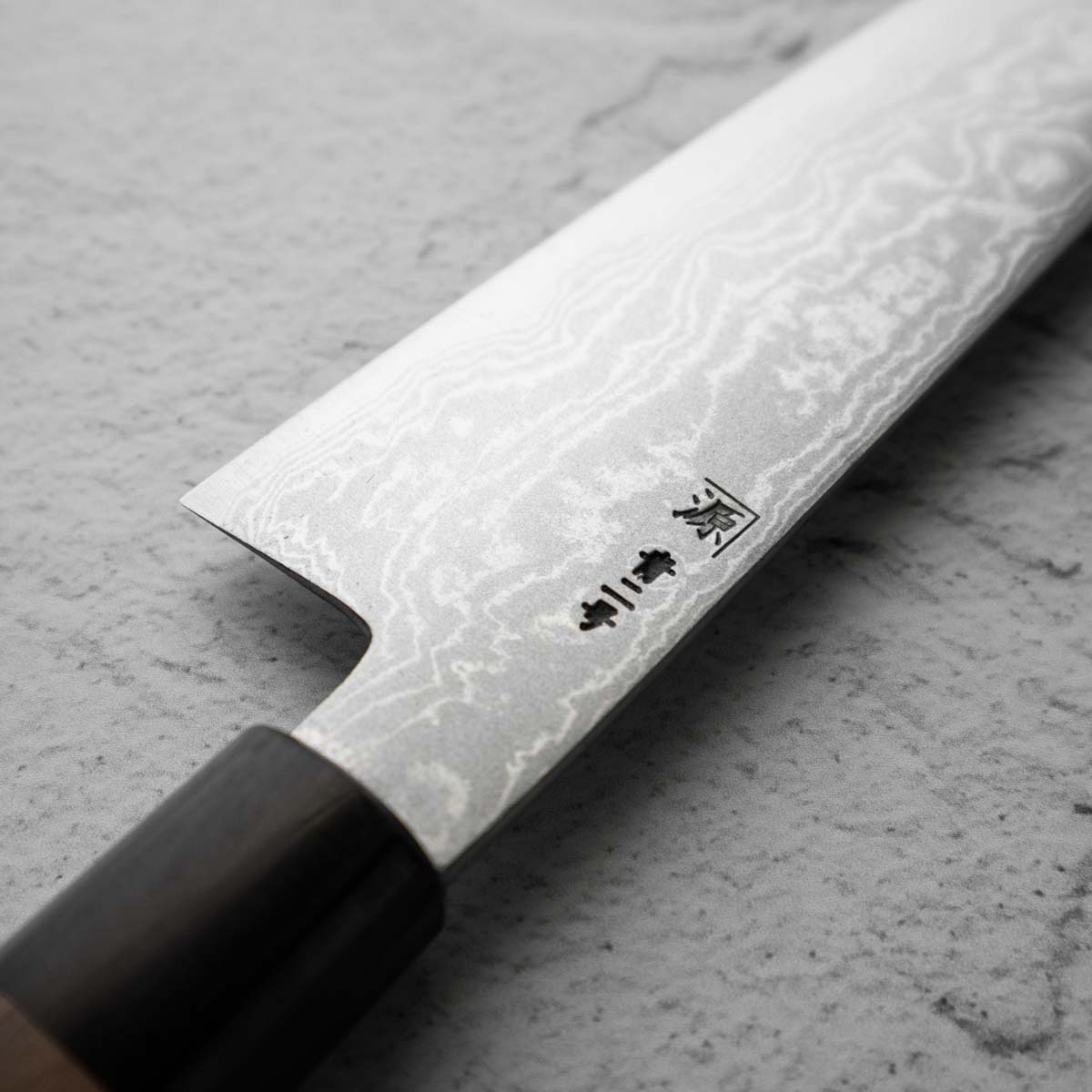 Shigeki Tanaka Blue 2 Damascus Santoku 165mm