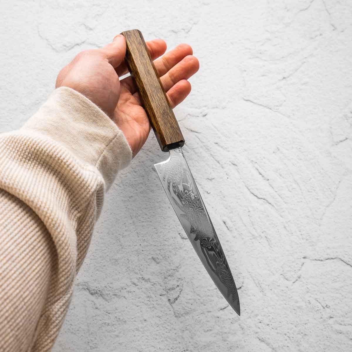 Tsunehisa AUS-10 Nami Damascus Petty 135mm
