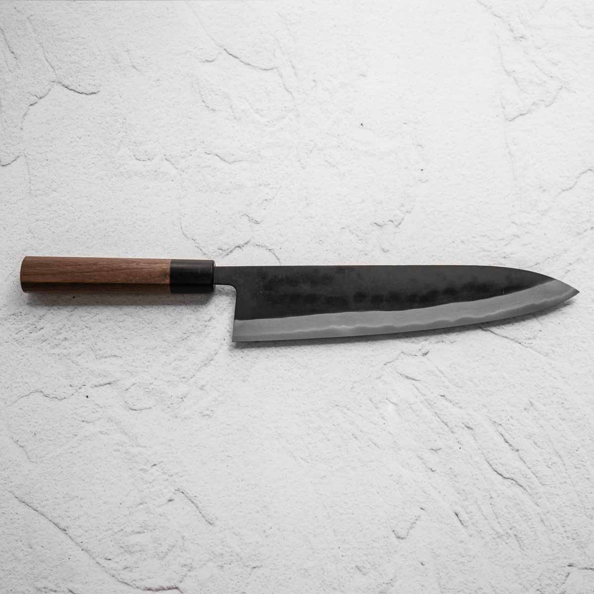 Shiro Kamo Blue 2 Kurouchi Gyuto 240mm