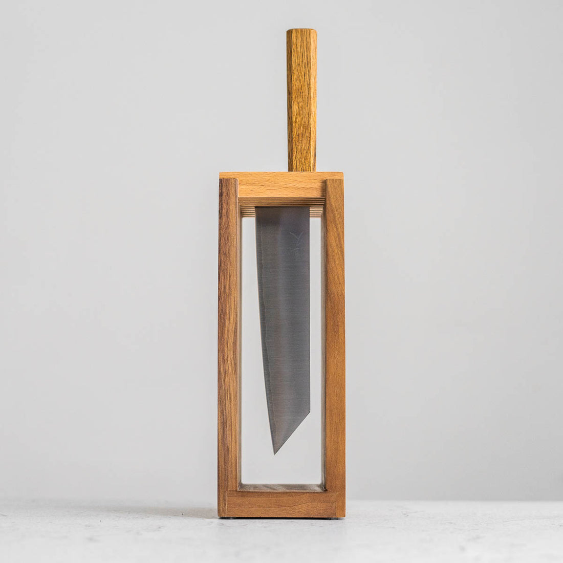 Habitat Benchtop Knife Block Walnut Chefs Edge Handmade Japanese