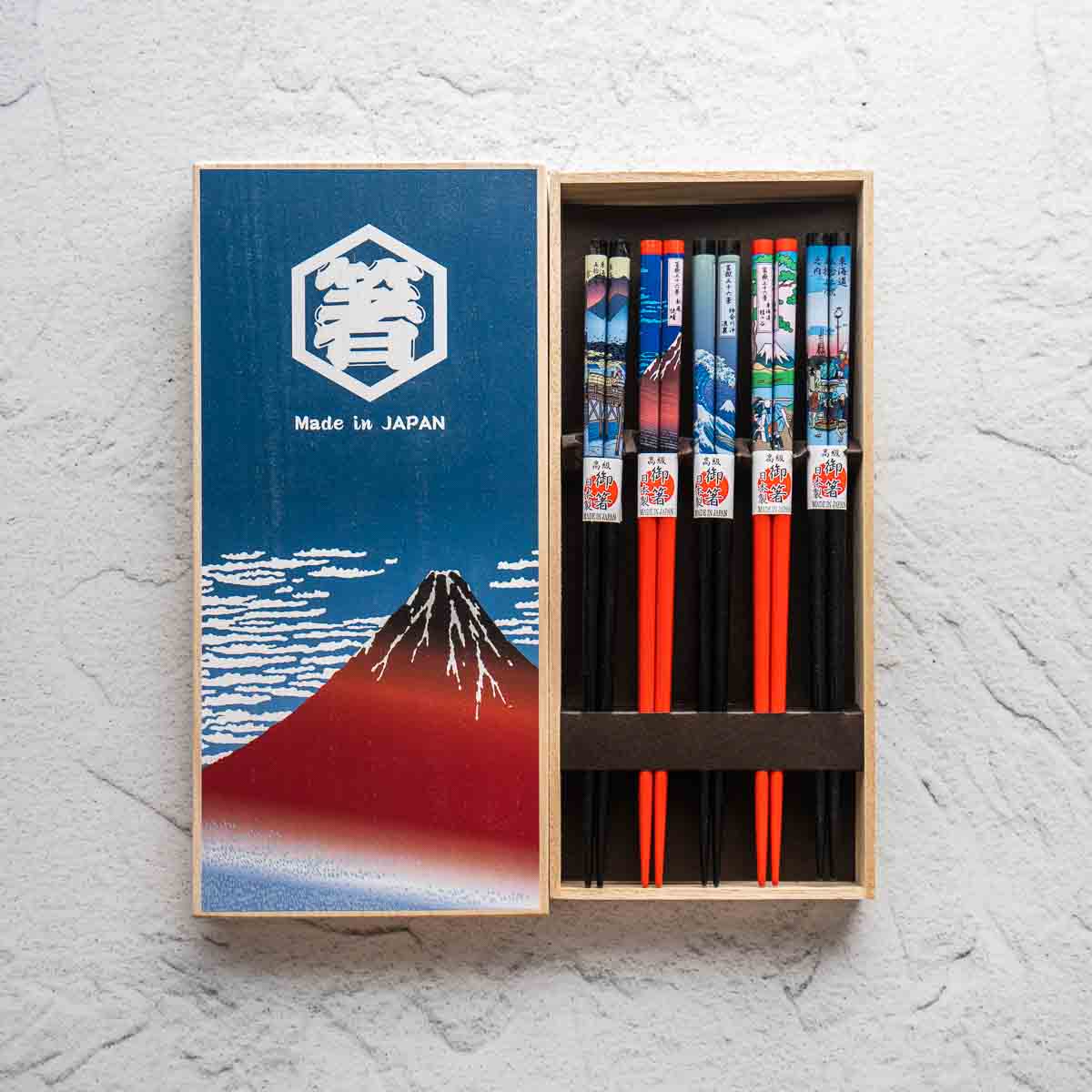 Chopstick Set of 5 - Mt Fuji