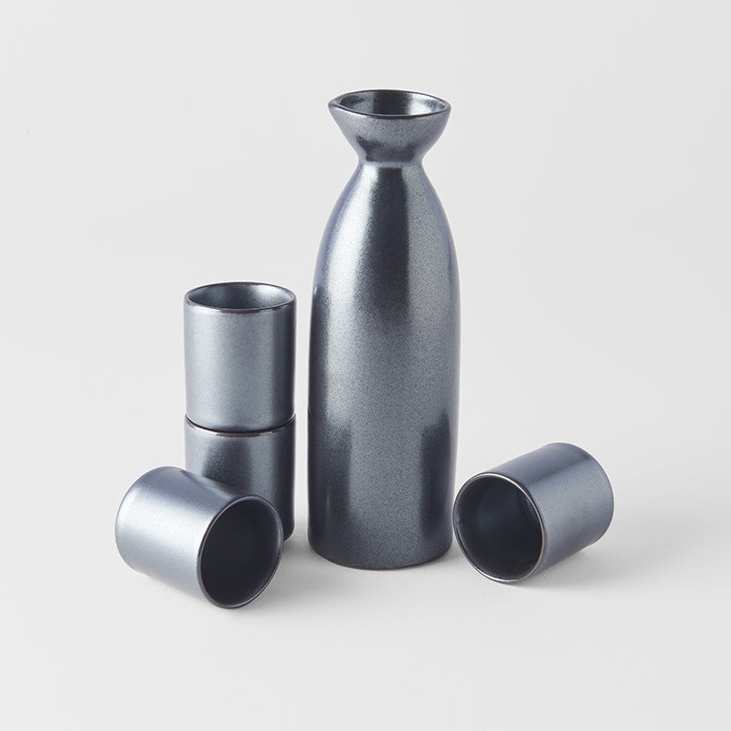 Sake Set - Metallic Grey